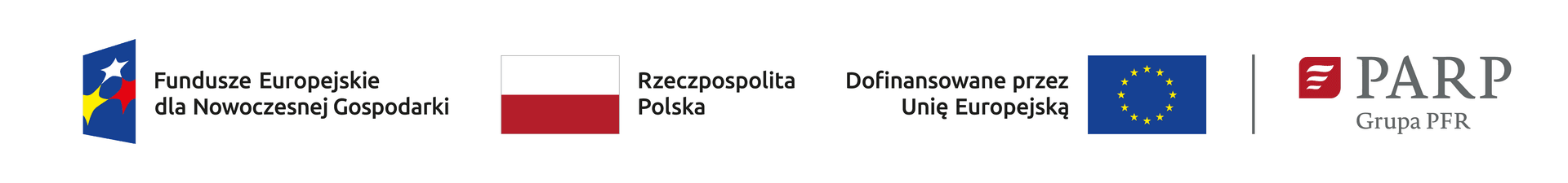 Fundusze Europejskie dla Nowoczesnej Gospodarki, Rzeczpospolita Polska, Dofinansowane przez Unię Europejską, PARP Grupa PFR