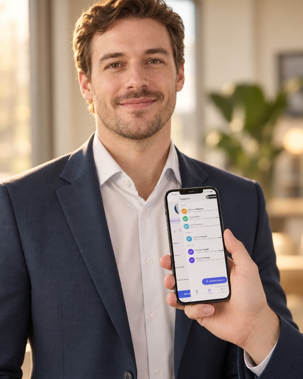 A handshake after exchanging HeyDrop cards