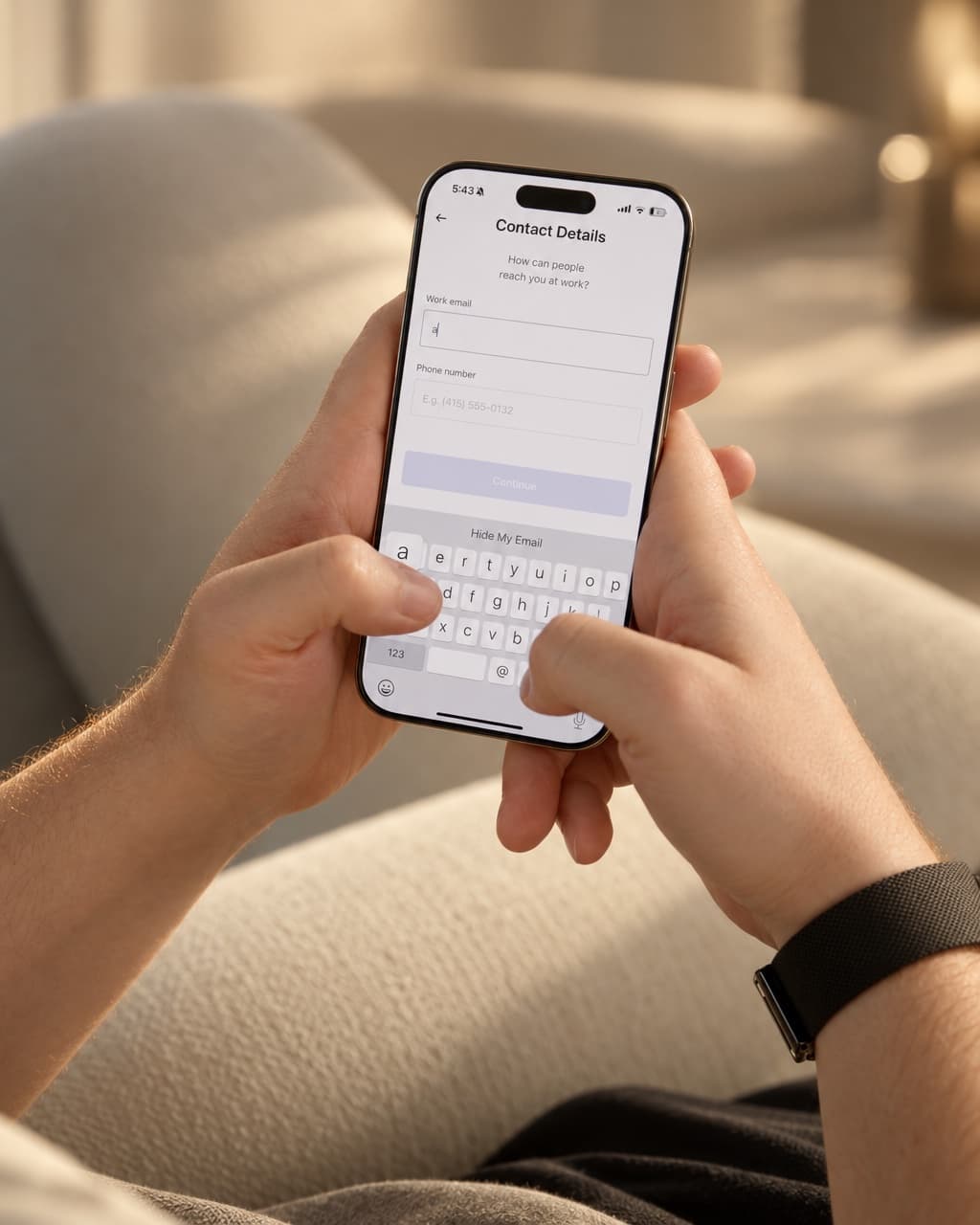 Editing contact details in HeyDrop
