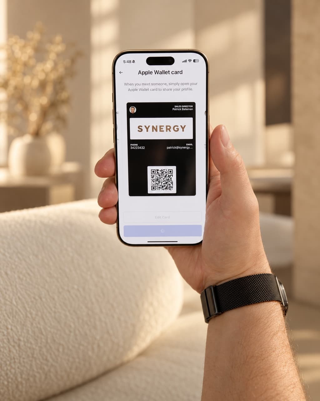 A HeyDrop Apple Wallet pass with QR code
